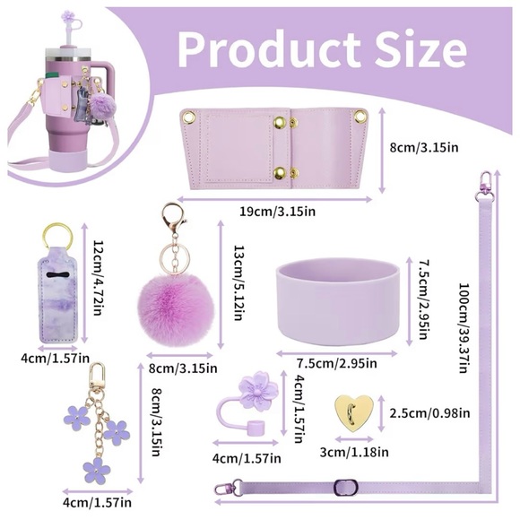 NIP - Stanley Cup Lavender Accessory Set (Tumbler not included!) - Picture 6 of 6